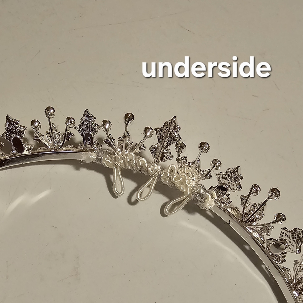 David's Bridal Tiara Silver Tone With Rhinestones Like New - Picture 6 of 6